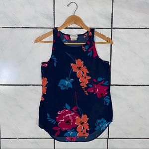 ❤️‍🔥NWOT!!! Van Heusen;Sleeveless Navy Blue and Floral Office Top